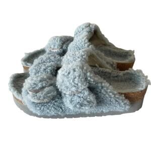 Birkenstock Papillio Arizona Big Buckle Shearling platform sandals Sz:L/7